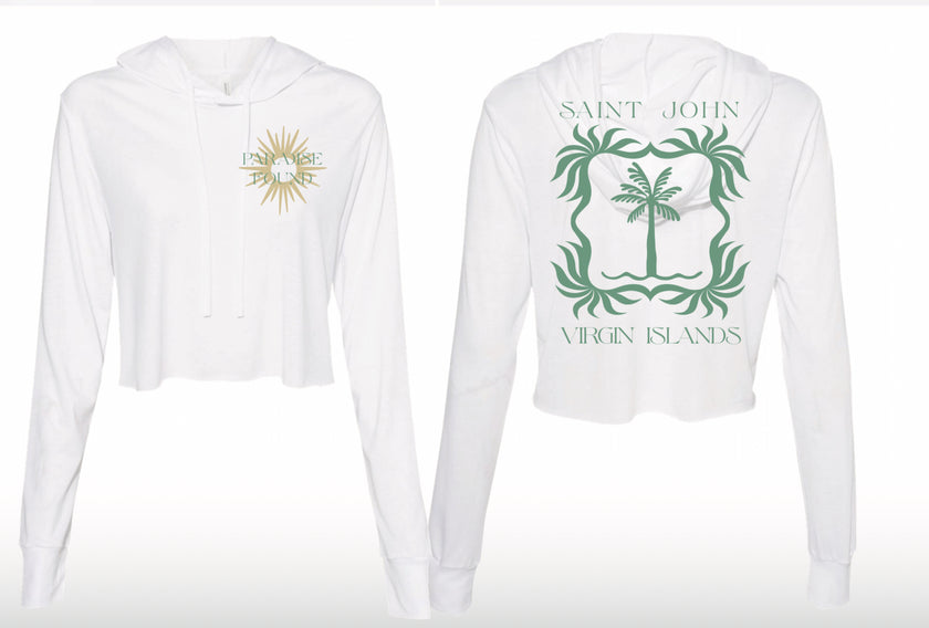 LULEE | Cropped Box L/S Paradise Found Hoodie