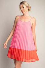 Glam | Color Block Pleated Dress
