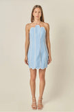 English Factory | SCALLOPED HALTER MINI DRESS
