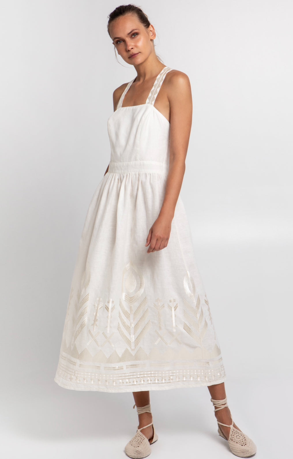 Greek Archaic Kori | Open Back Maxi