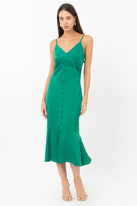 Adelyn Rae| Mandie Button Front Midi Dress