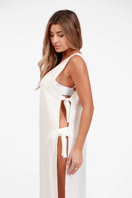 Salty Weekend | WHITE IGUAZU SIDE TIES COVER UP