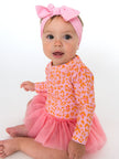 Ruffled Butts| Pink Leopard Tulle Skirted One Piece Rash Guard