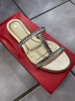 Carrano | Gold Sandal with Rhinestones
