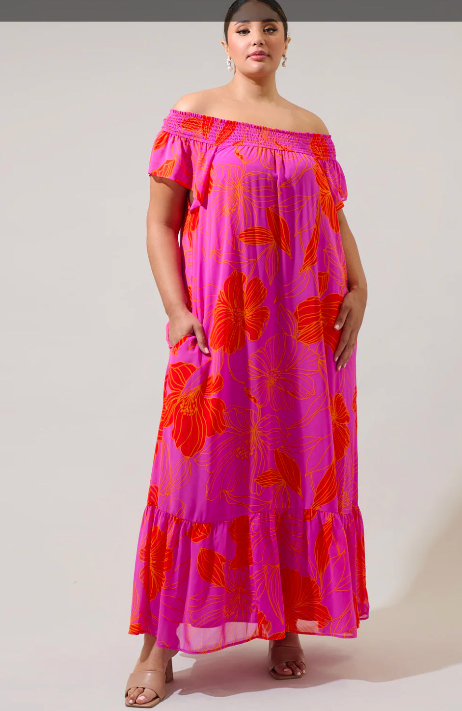 Sugar Lips | Jane Smocked Maxi Dress