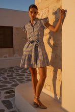 Oliphant | Ruffle Collar Button Mini Dress