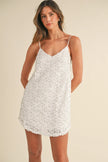 Mable | Flora Sequin Strap Shoulder Mini Dress