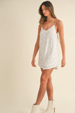Mable | Flora Sequin Strap Shoulder Mini Dress