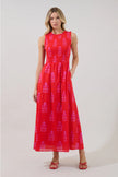 Sugar Lips | Cecil Smocked Sleeveless Midi Dress Artisan