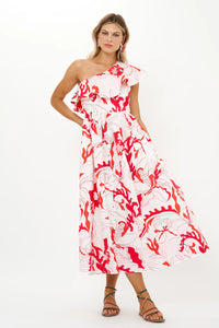 Oliphant | One Shoulder Ruffle Maxi