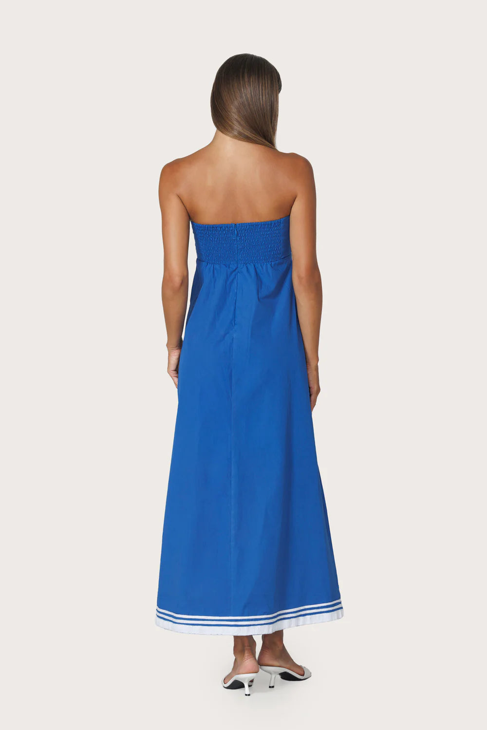 Lusana | Etta Embroidered Poplin Dress