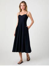 French Connection | Cotton Sateen Pleated Midi Dress