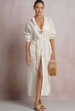 Elan | Linen Button Down Dress