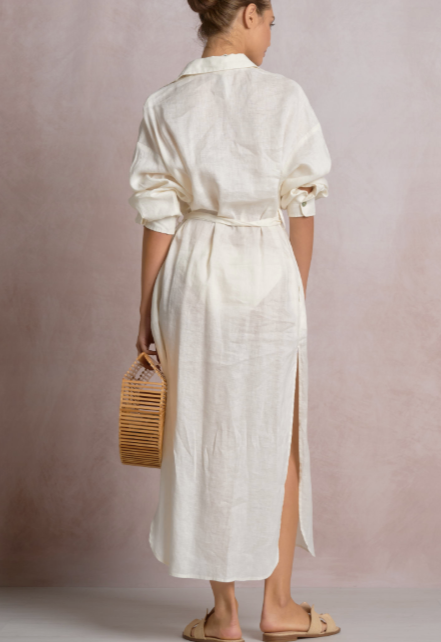 Elan | Linen Button Down Dress