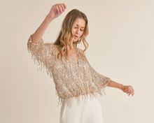 Sadie & Sage | Gold Sequined Bodysuit