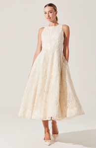 Astr | Lillemor 3D Textured Midi Dress