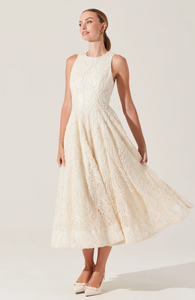 Astr | Lillemor 3D Textured Midi Dress