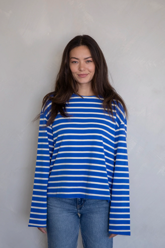 Things Between | Royal Blue Striped L/S