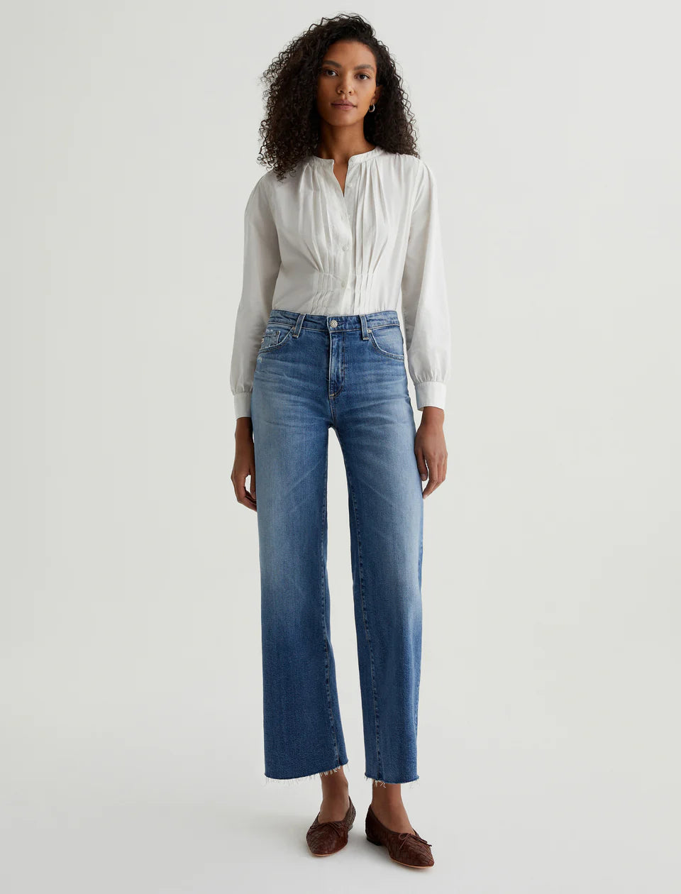 AG| Saige Wide Leg Crop Jeans