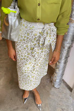NFD | Cream and Lime Jacquard Wrap Skirt