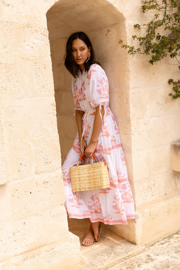 Oliphant | Cinched Pintuck Maxi In Ostini