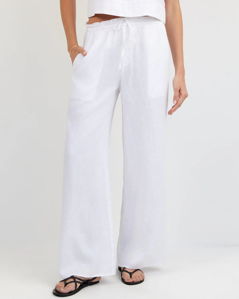 Bella Dahl | Ruffle Waist Wide Leg Pant