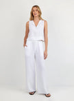 Bella Dahl | Ruffle Waist Wide Leg Pant