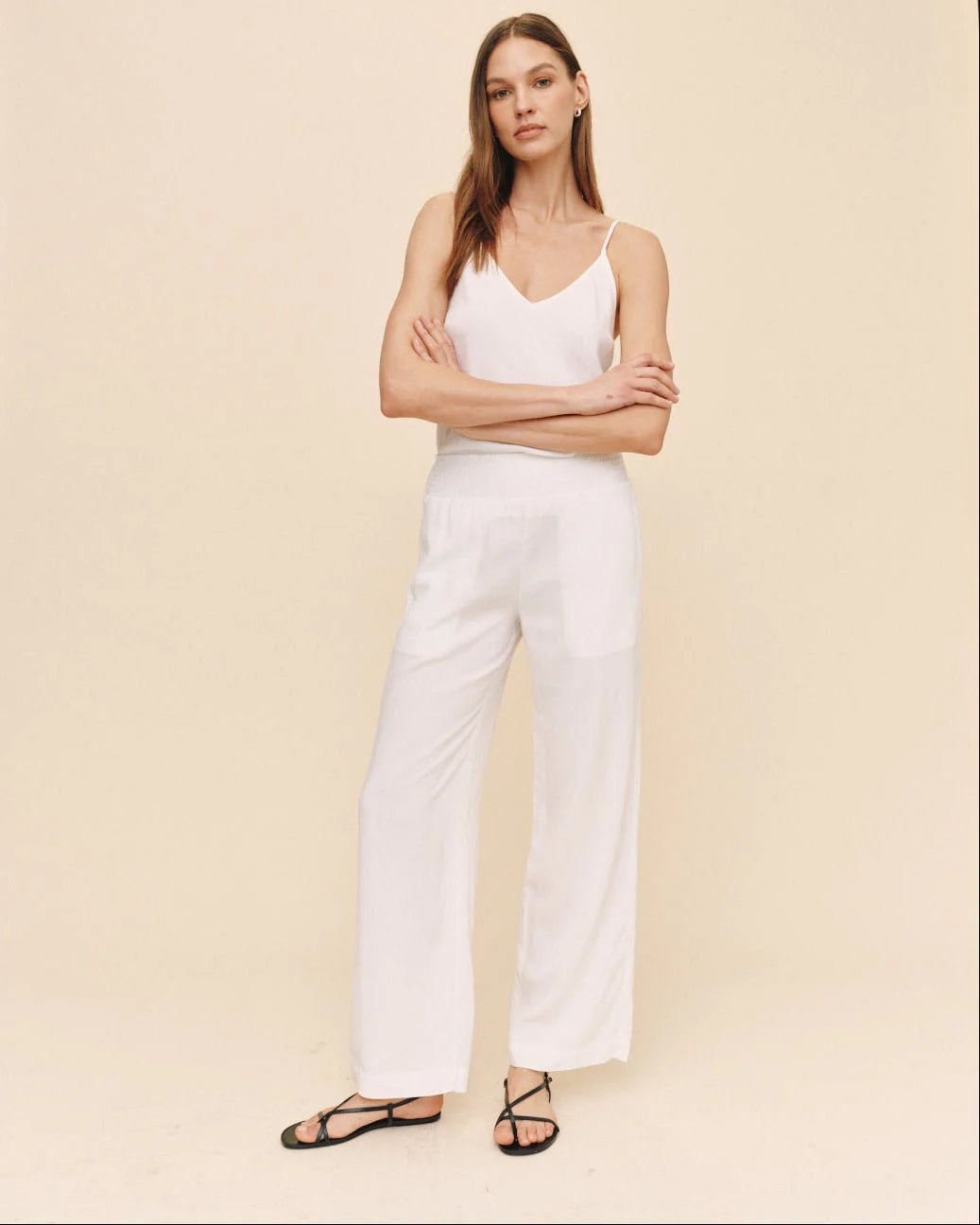 Bella Dahl | Smocked Waist Wide Leg Pants