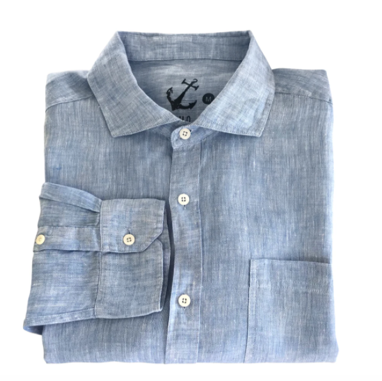 Hiho | Chambray Linen Button-down