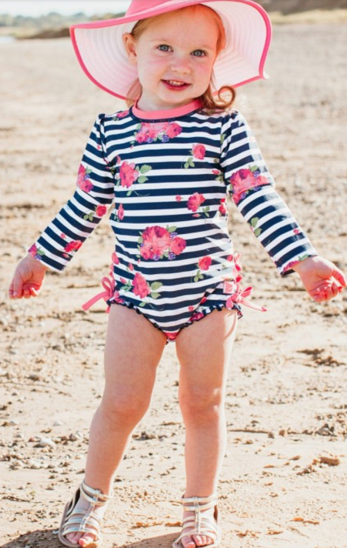 Ruffle Butts | Girls L/S One Piece Rash Guard