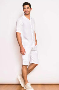 Haris Cotton | Men’s Linen Short Sleeve Button Up Shirt