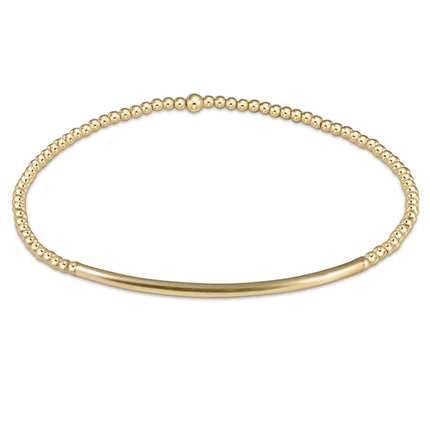 E Newton | classic gold 2mm bead bracelet - bliss bar gold