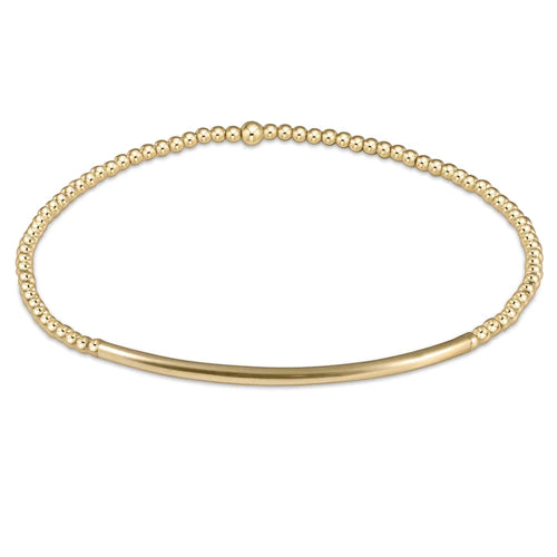 E Newton | classic gold 2mm bead bracelet - bliss bar gold