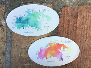 Isola Bella | St. John Watercolor Sticker