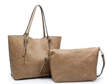 Jen &Co. | Iris Leather Tote w/ Snap Closure and Inner Crossbody