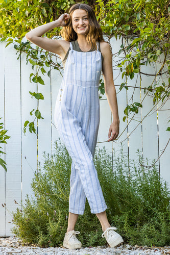 En Creme | Striped Overalls