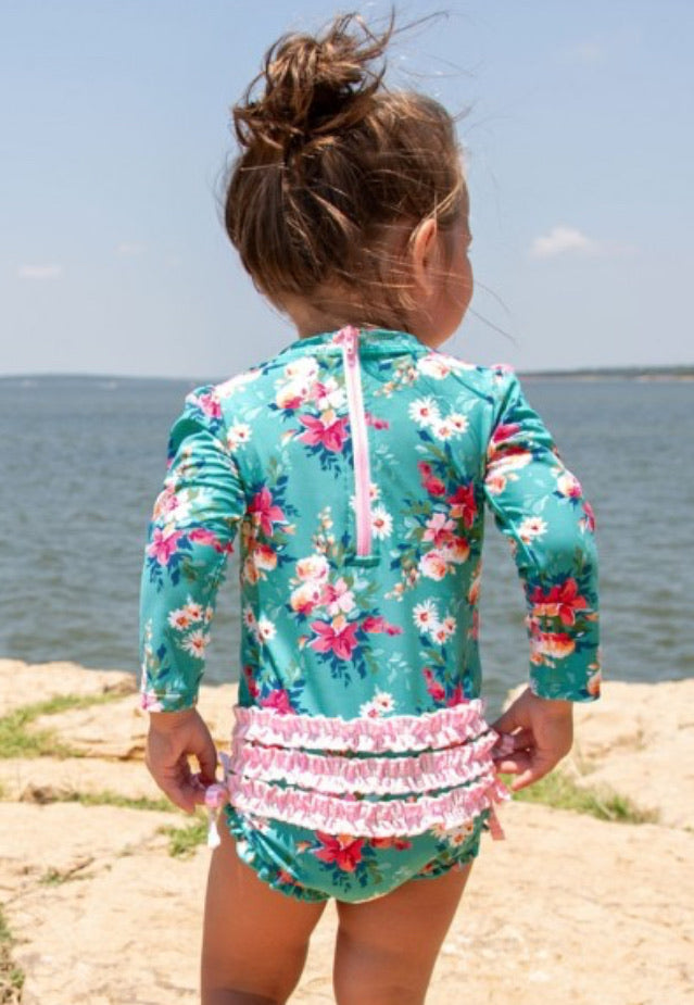 Ruffle Butt | L/S One Piece Rash Guard