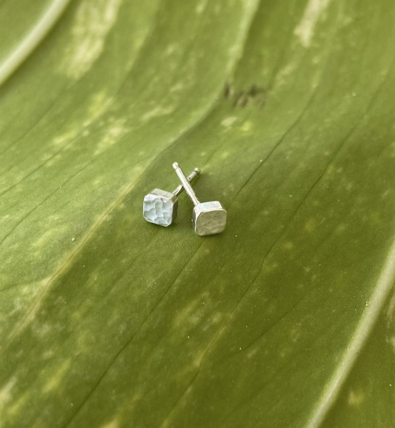 Adrienne | Square Sterling Silver Stud Earrings