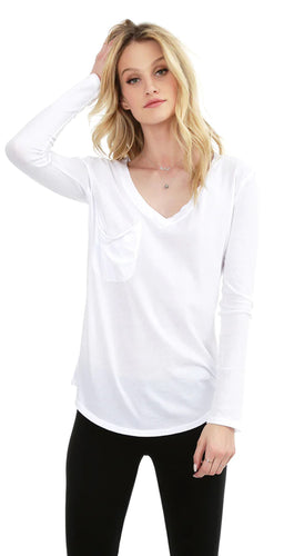 Bobi | L/S Deep V Boyfriend Tee